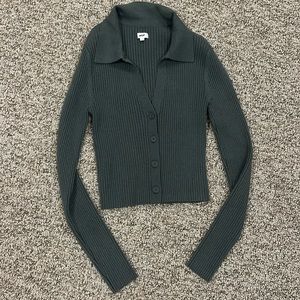 Aerie Cable Knit Green Sweater